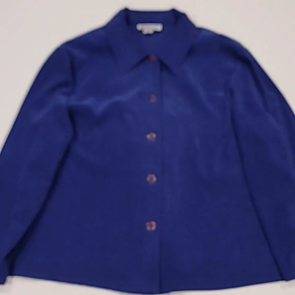 Briggs Womens Ultra Suede Unlined  Shirt Jacket Royal Blue 2X